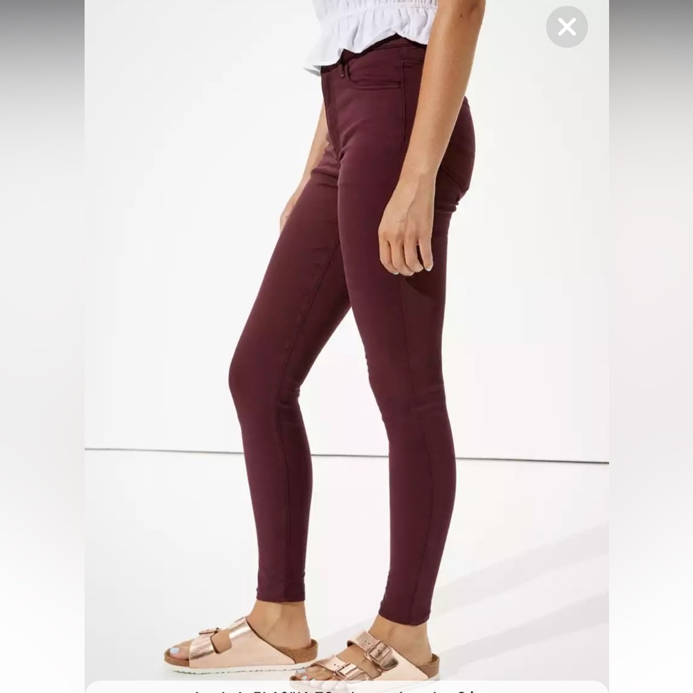 American Eagle 360 Super Stretch Jegging. Size 2. Merlot